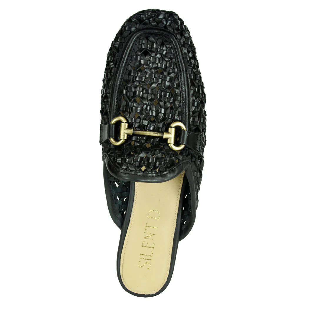 Cora Woven Leather Ornamental Mule - Image 3