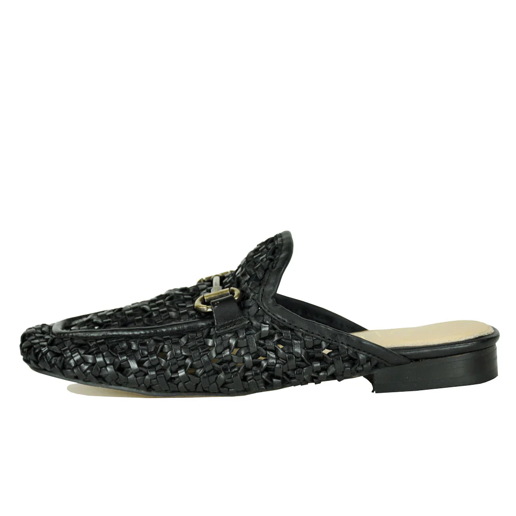 Cora Woven Leather Ornamental Mule - Image 4
