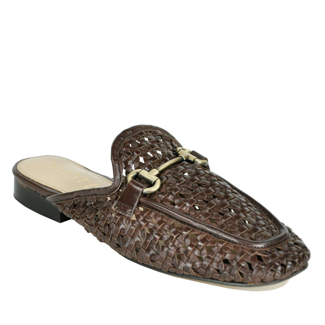 Cora Woven Leather Ornamental Mule