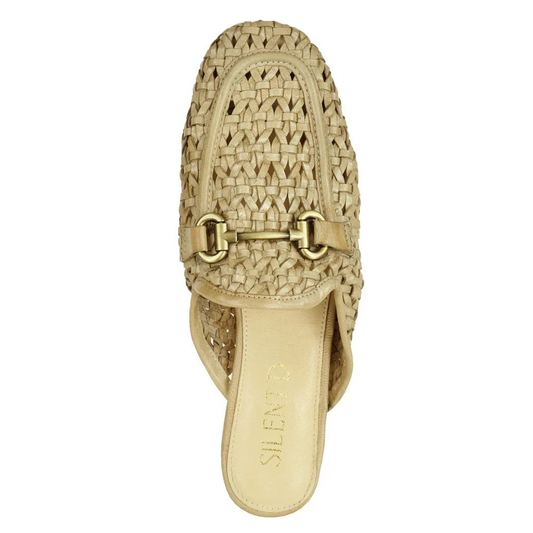 Cora Woven Leather Ornamental Mule - Image 3