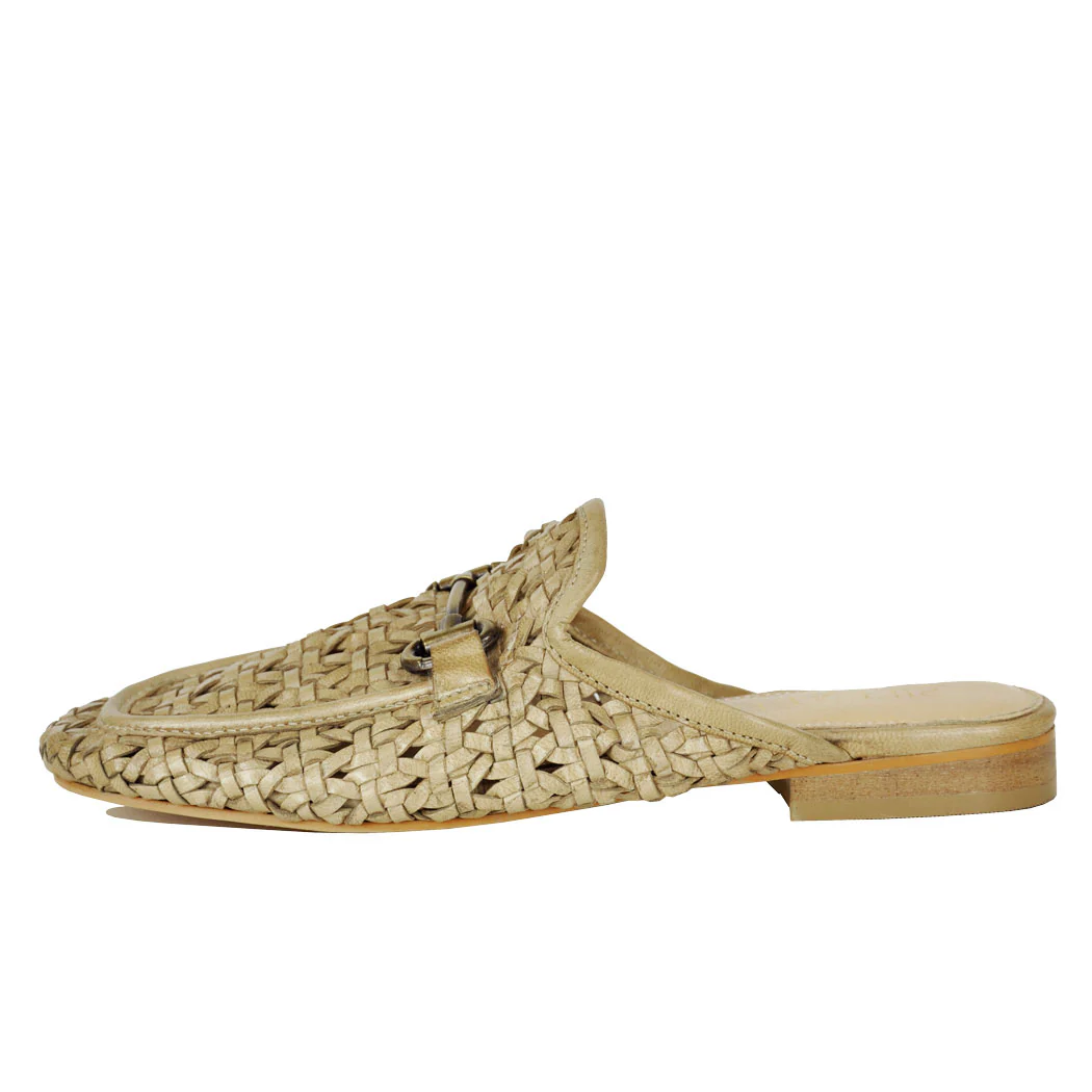 Cora Woven Leather Ornamental Mule - Image 4