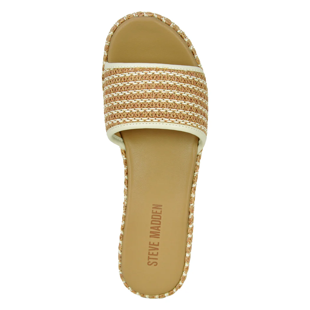 Cosimo Raffia Platform Slide - Image 3