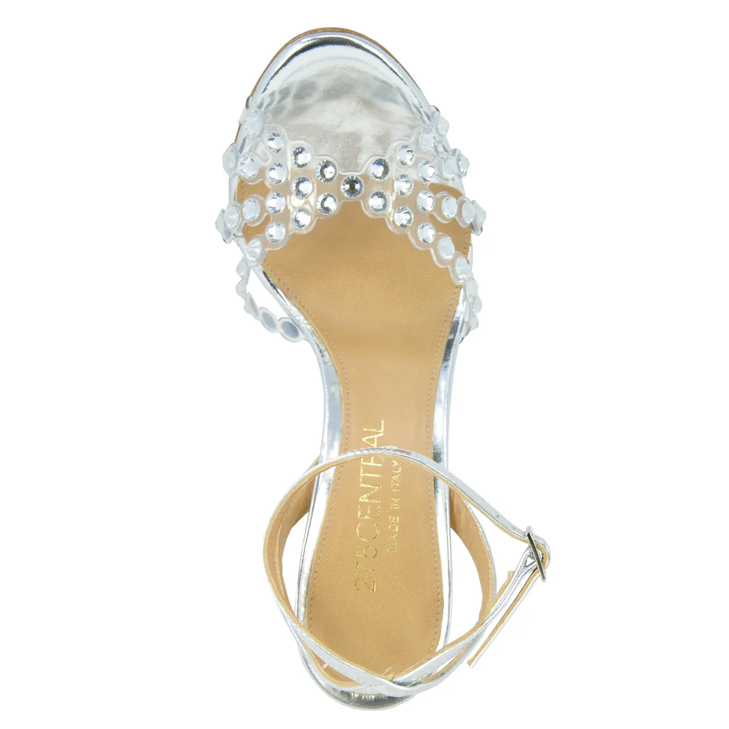 Cristiano Mirrored Leather Evening Sandal - Image 3