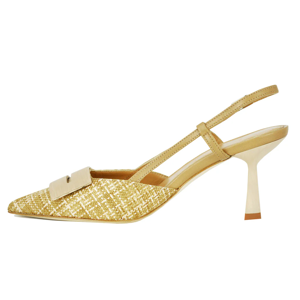 Crystal Raffia Slingback Heel - Image 5