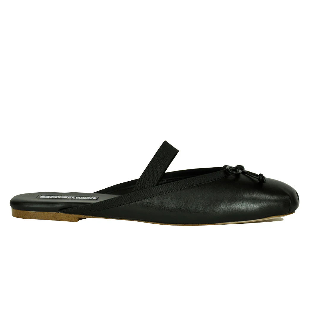 Cutesy Leather Flat Closed Mule - Image 2