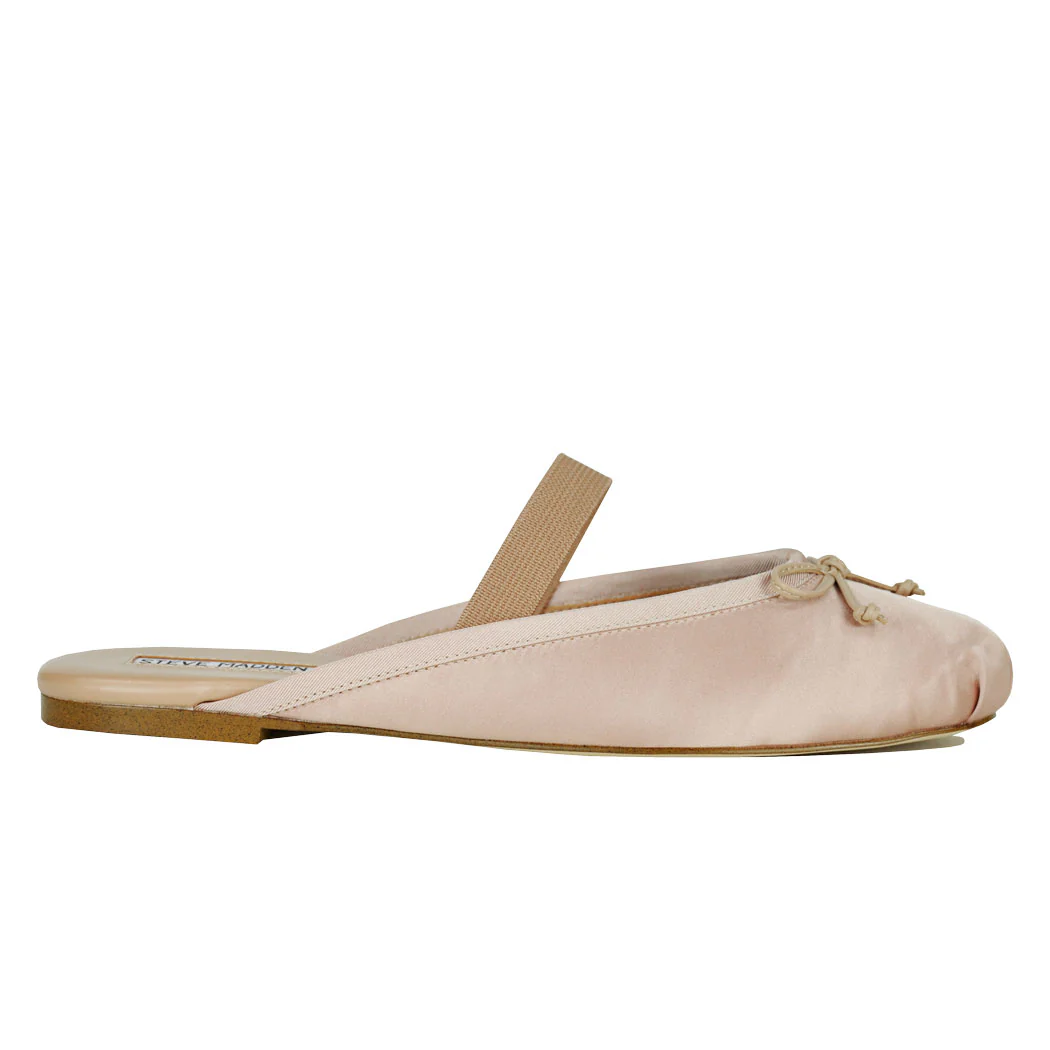 Cutesy Satin Flat Closed Mule - Image 2