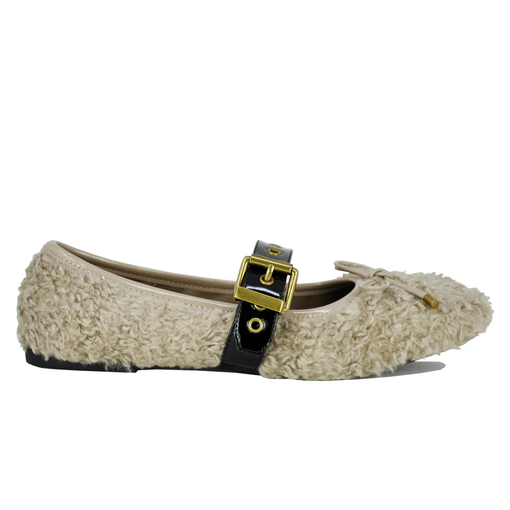 Cutie Fur Strap Ballet Flat - Image 3