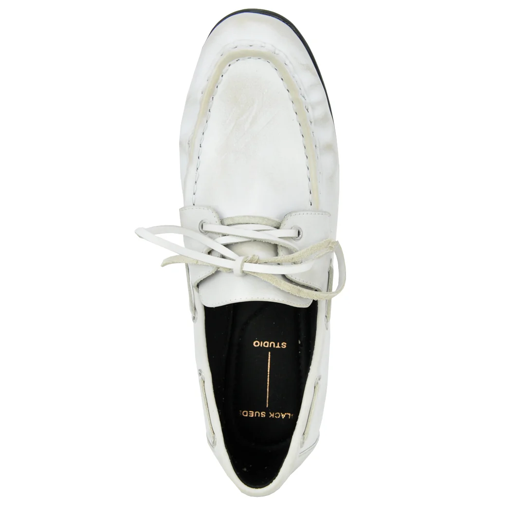 Davy Leather Boat Closed Flat - Image 3