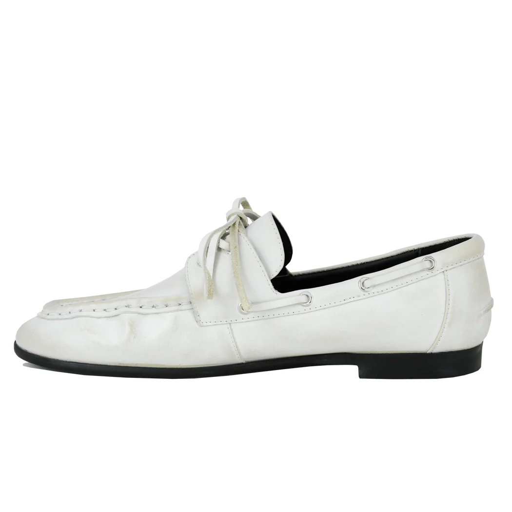 Davy Leather Boat Closed Flat - Image 4