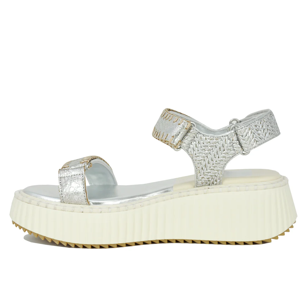 Debra Metallic Leather Wedge Sandal - Image 4