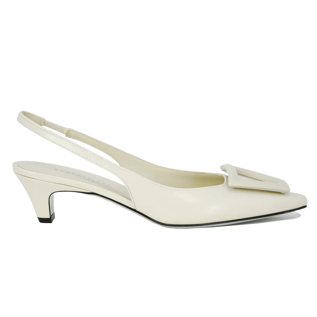 Dorien Leather Ornamental Heel Sling - Image 2