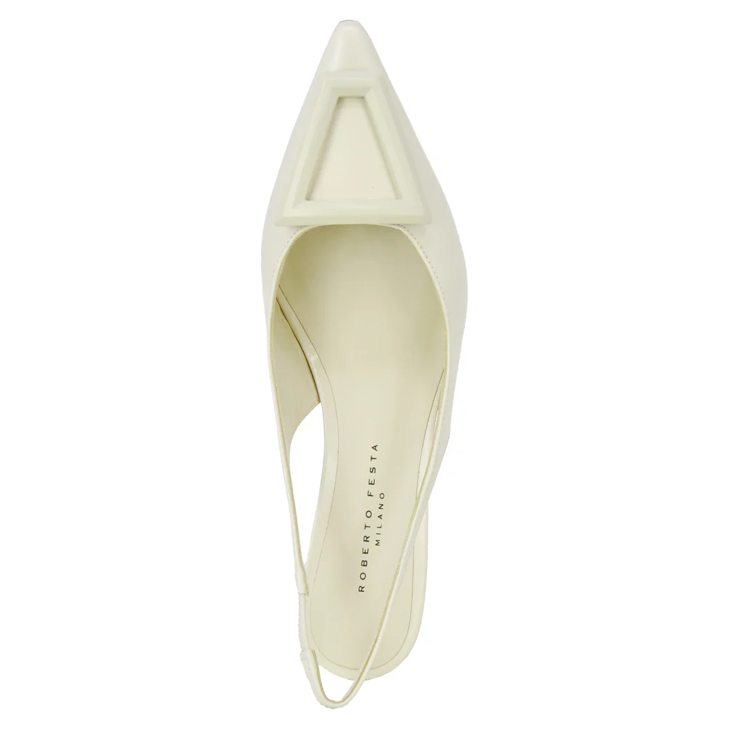Dorien Leather Ornamental Heel Sling - Image 3