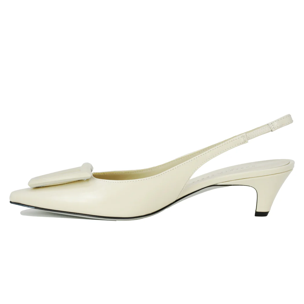 Dorien Leather Ornamental Heel Sling - Image 4