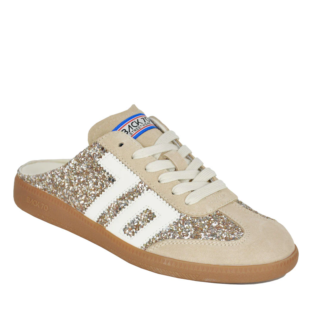 Easter-962 Glitter Gold Slip-on Sneaker