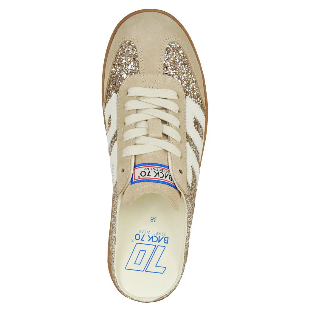 Easter-962 Glitter Gold Slip-on Sneaker - Image 3