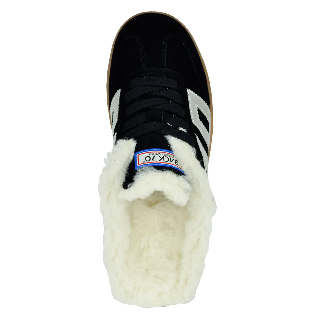 Easter-F1017 Coal Silver Fur Sneaker - Image 3