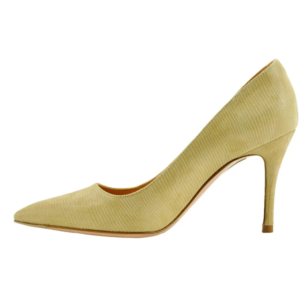 Emma Snake Mid Heel Pump - Image 4