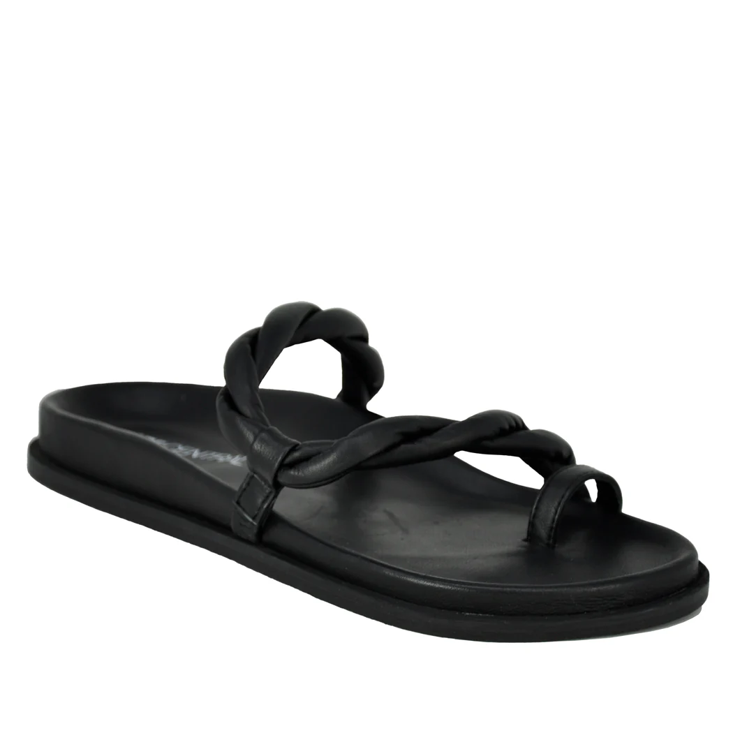 Emmie Leather Footbed Flat Sandal