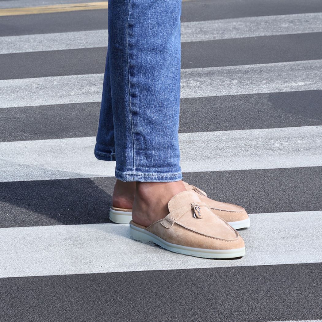 Fanning Suede Closed Toe Mule - Image 2