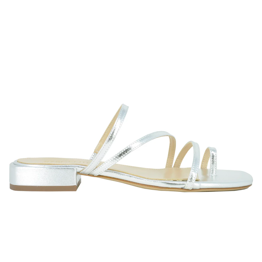 Fantastic Leather Flat Strippy Sandal - Image 2