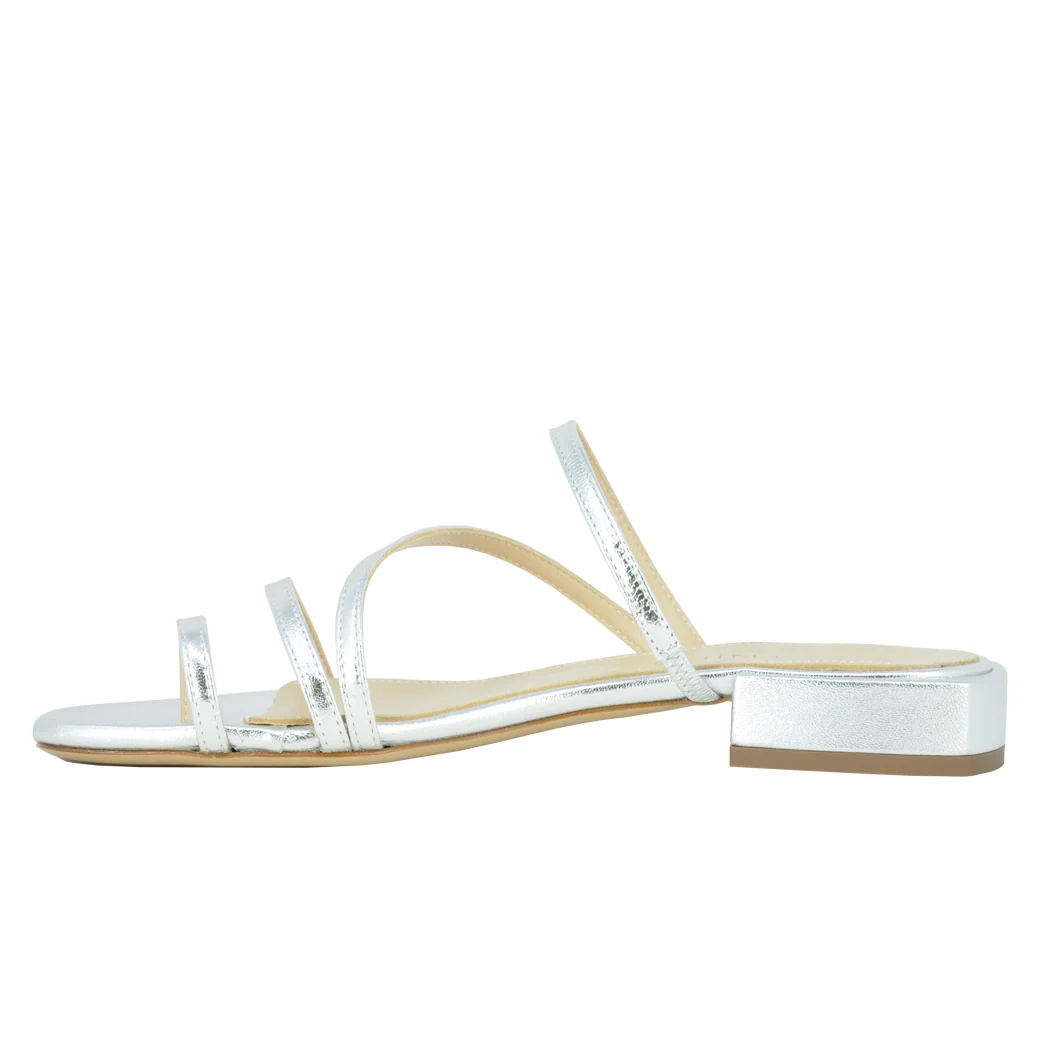 Fantastic Leather Flat Strippy Sandal - Image 4