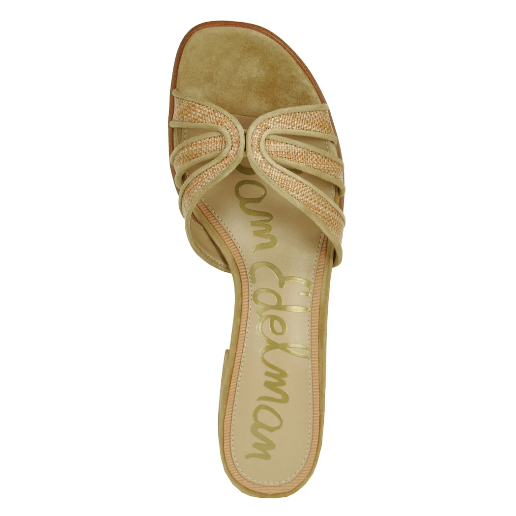 Farrin Suede Raffia Heel Slide - Image 3