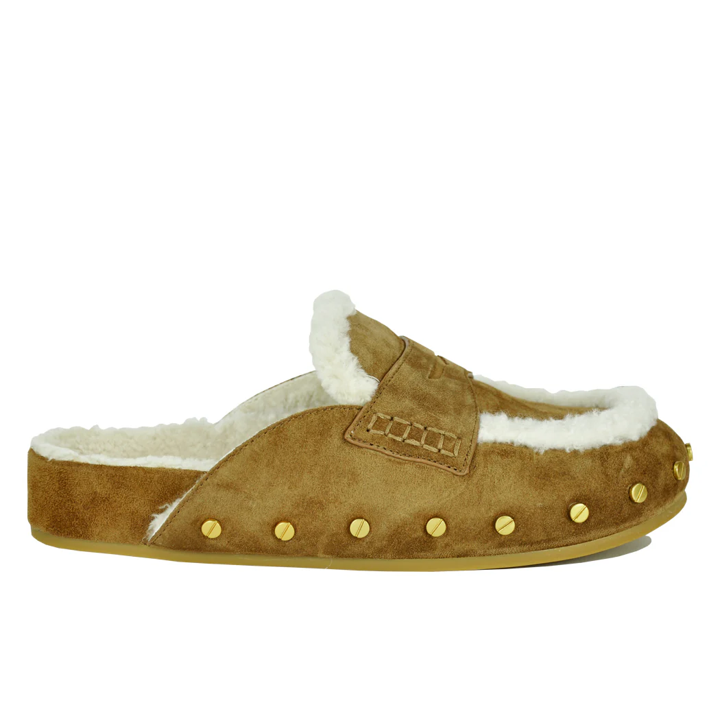 Fenix Suede Shearling Closed Clog - Image 2