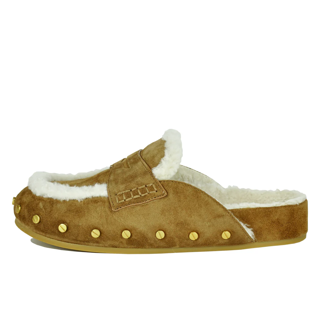 Fenix Suede Shearling Closed Clog - Image 4