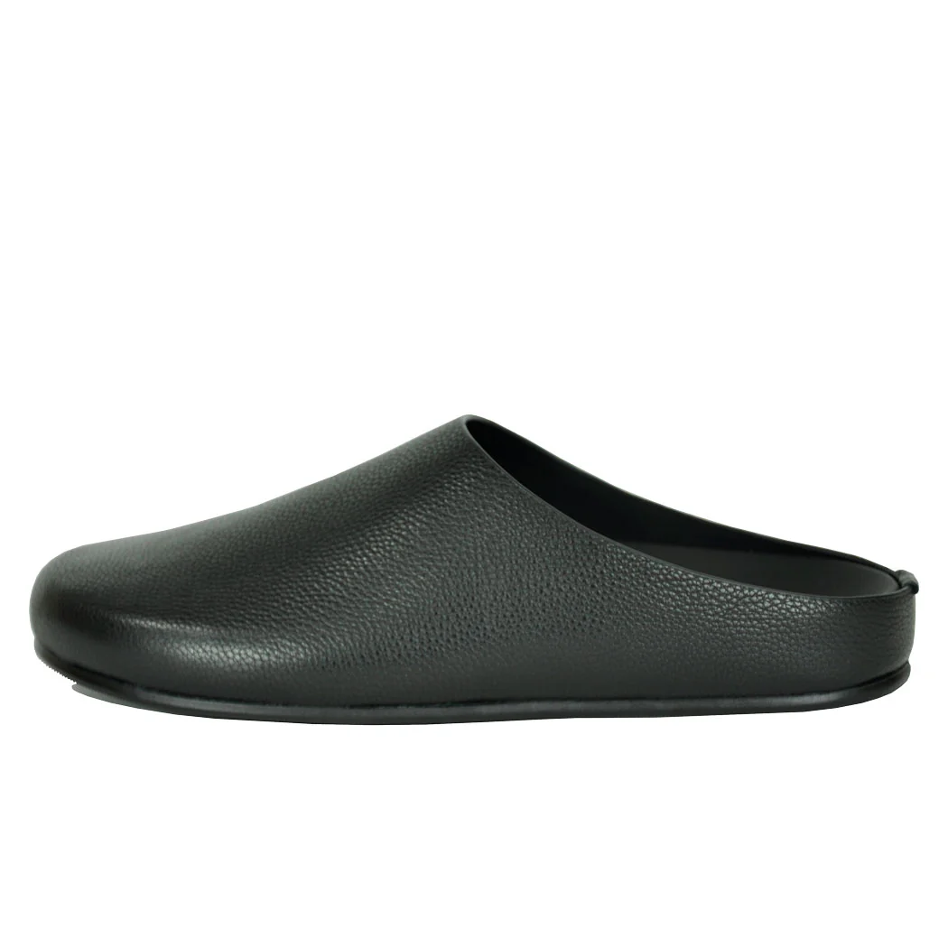 Fern Leather Closed Flat Mule - Image 4
