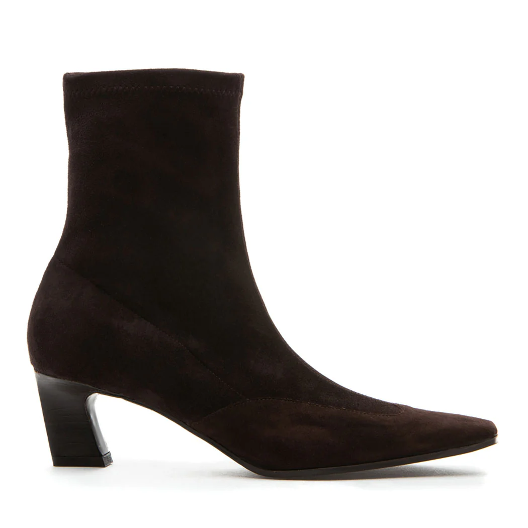 Fiona Stretch Suede Heel Boot - Image 2