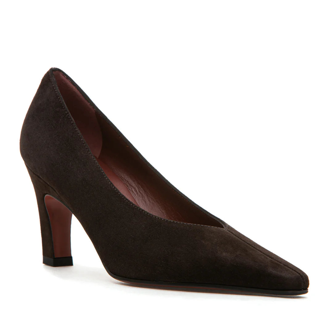Flora Suede Heel Pump