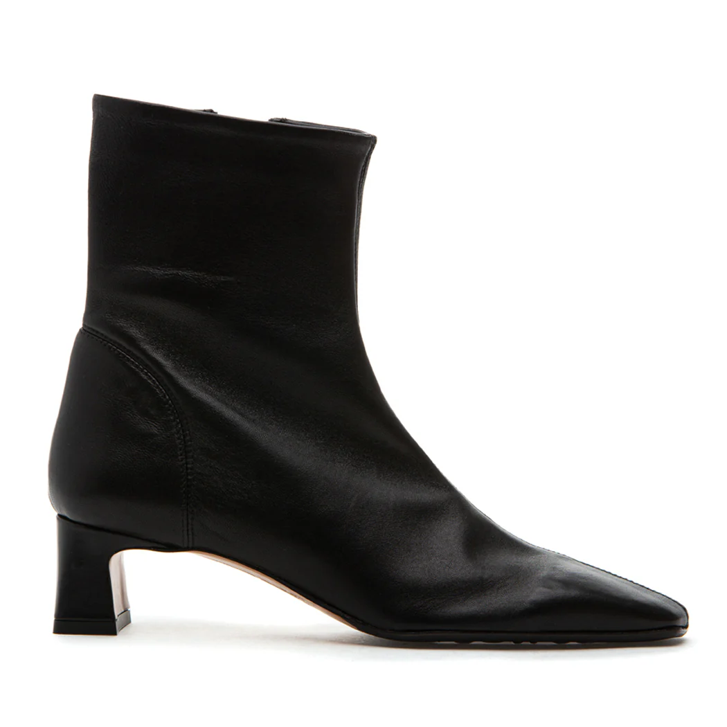 Flower Nappa Leather Heel Boot - Image 2