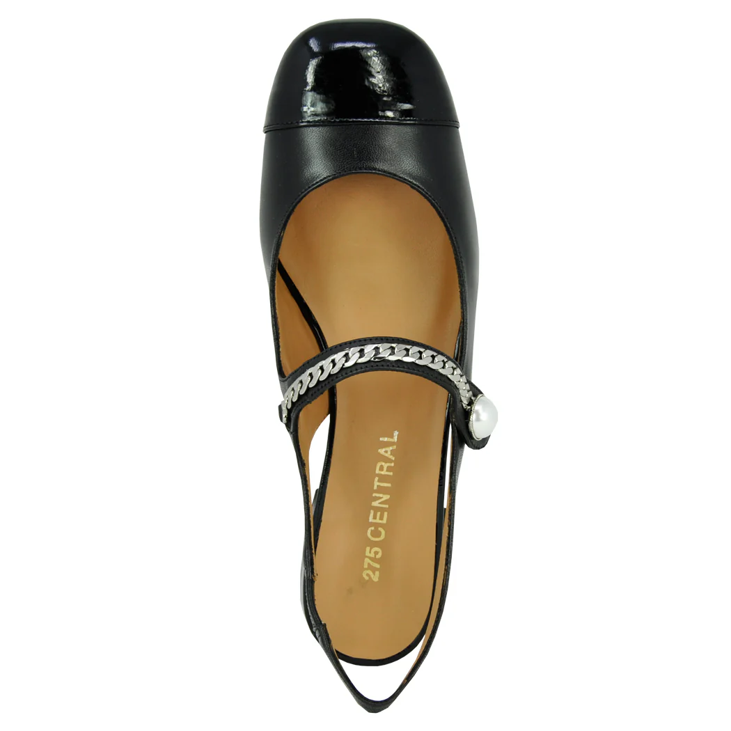 Fortich Leather Chain Slingback - Image 3