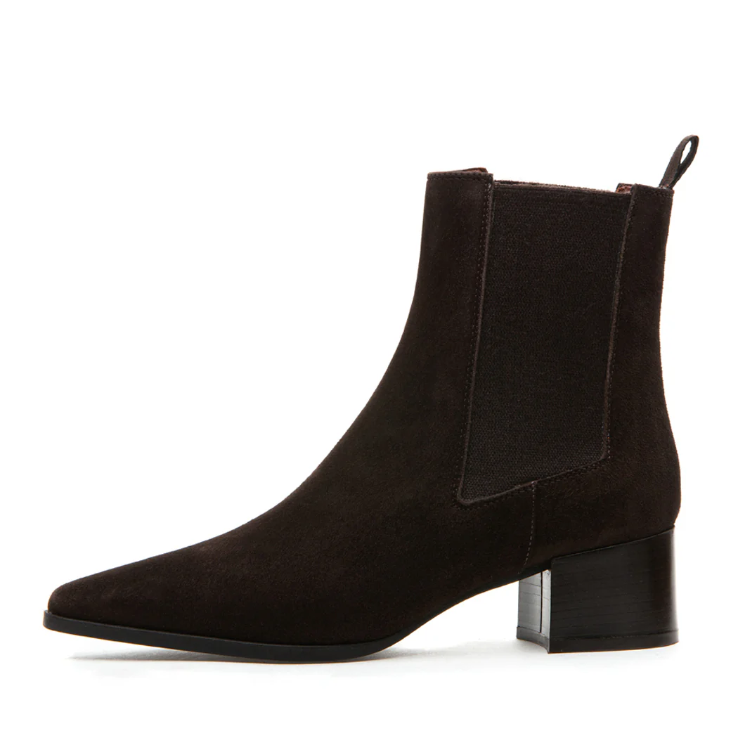 Francie Suede Gore Heel Boot - Image 4