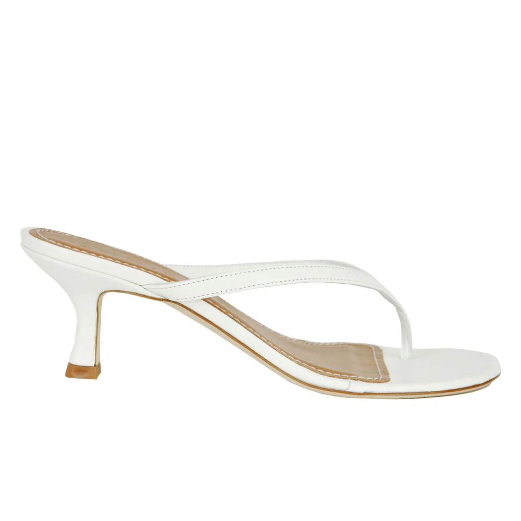 Freja Leather Thong Heel - Image 2