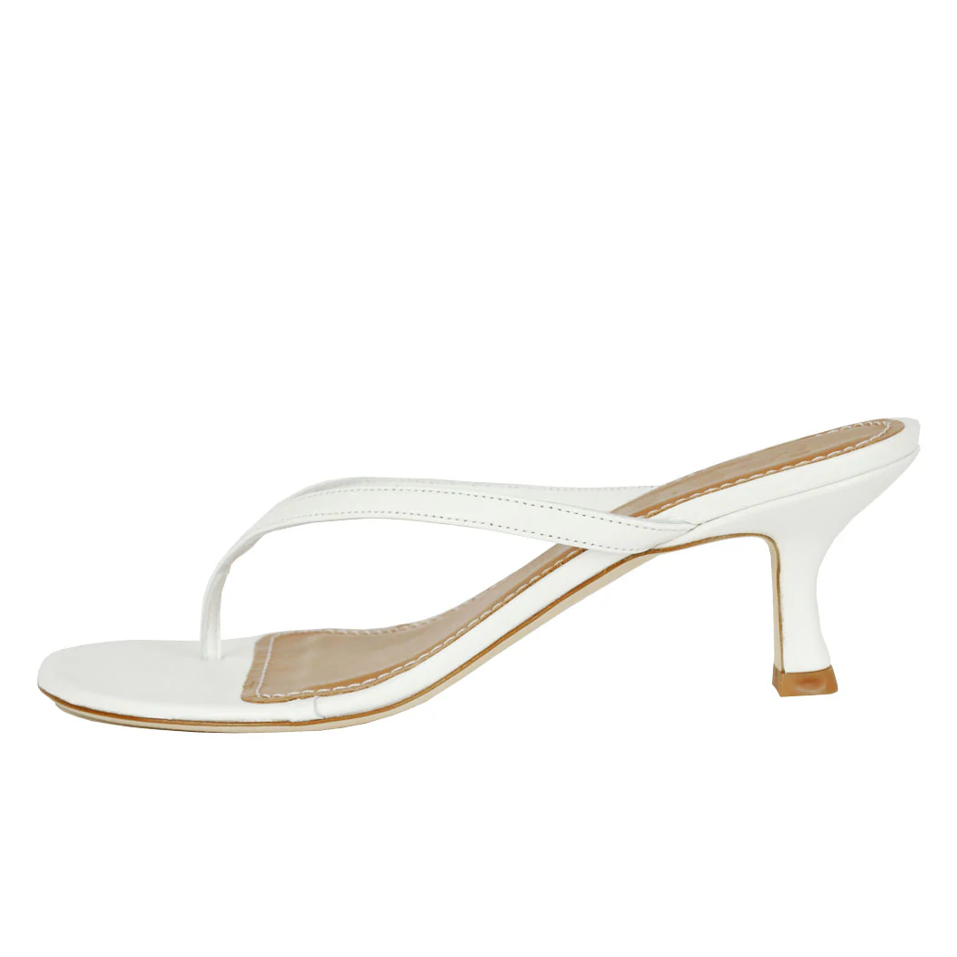 Freja Leather Thong Heel - Image 4