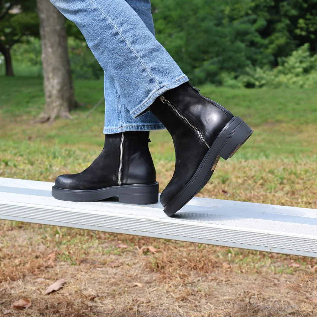 Friday Leather Double Zipper Bootie - Image 2