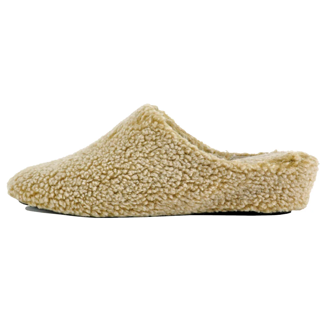 Fuzzy Faux Shearling Wedge Slipper - Image 4