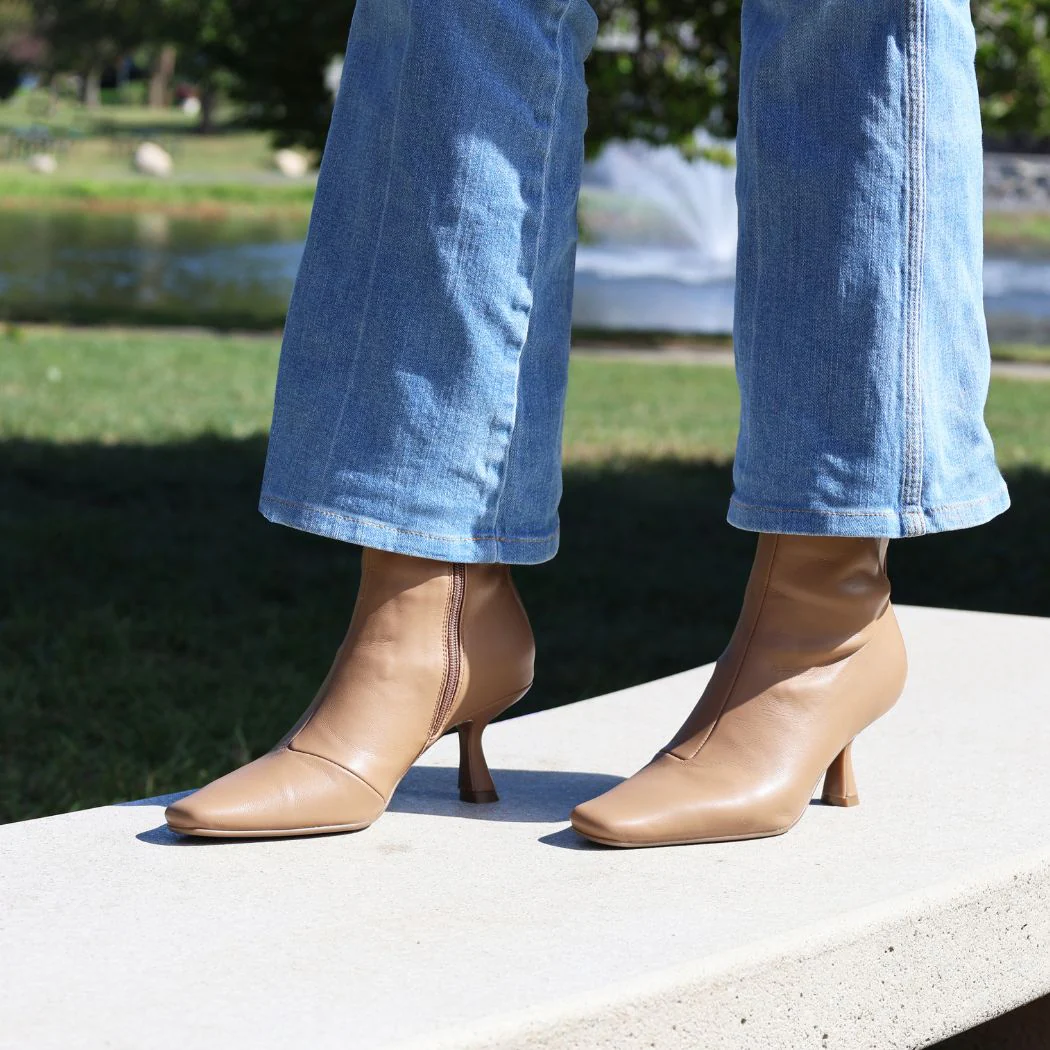 Gabris Stretch Leather Heel Bootie - Image 2