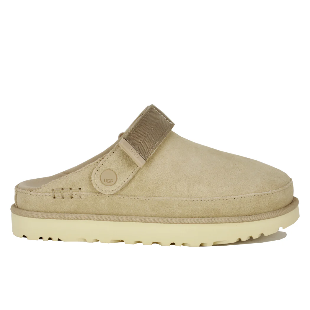 Goldenstar Suede Platform Clog Sand - Image 2