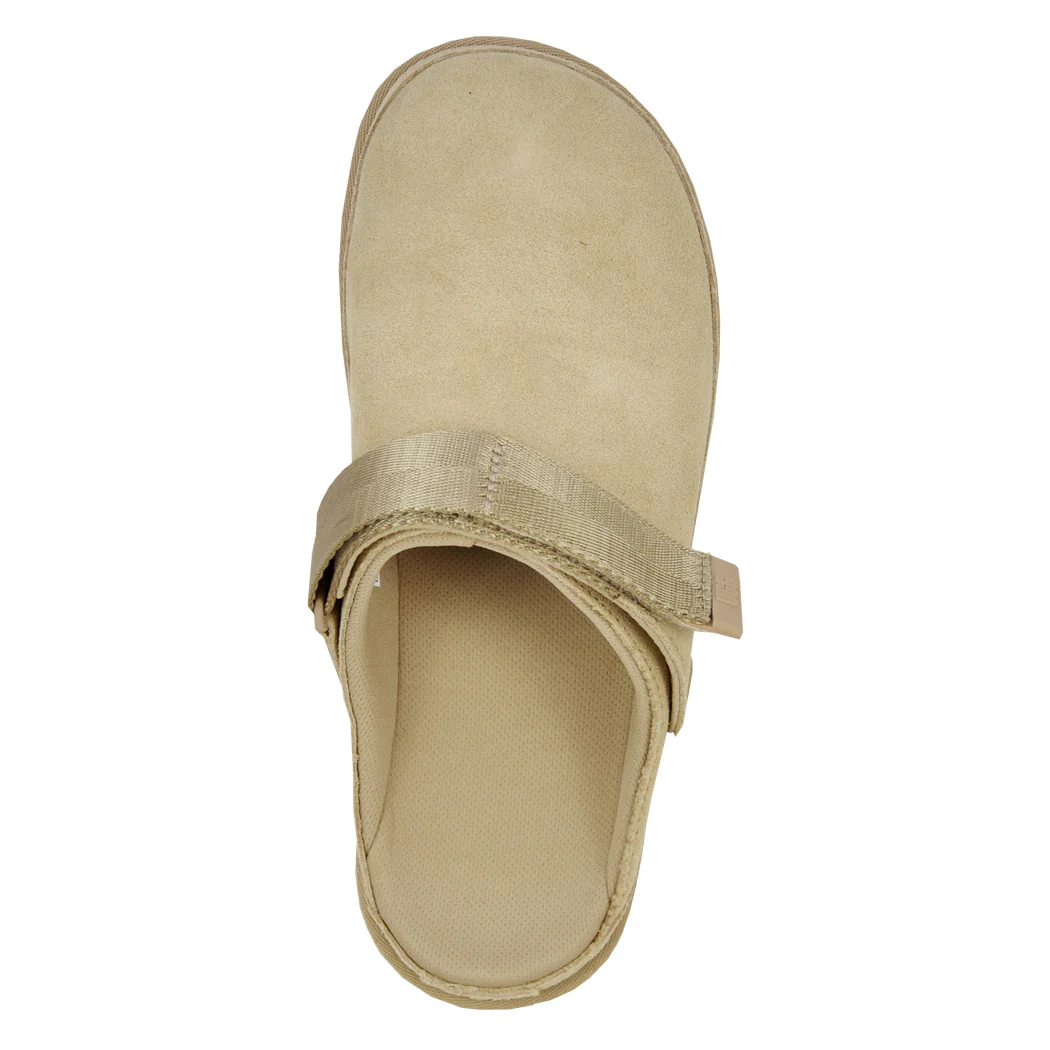 Goldenstar Suede Platform Clog Sand - Image 3