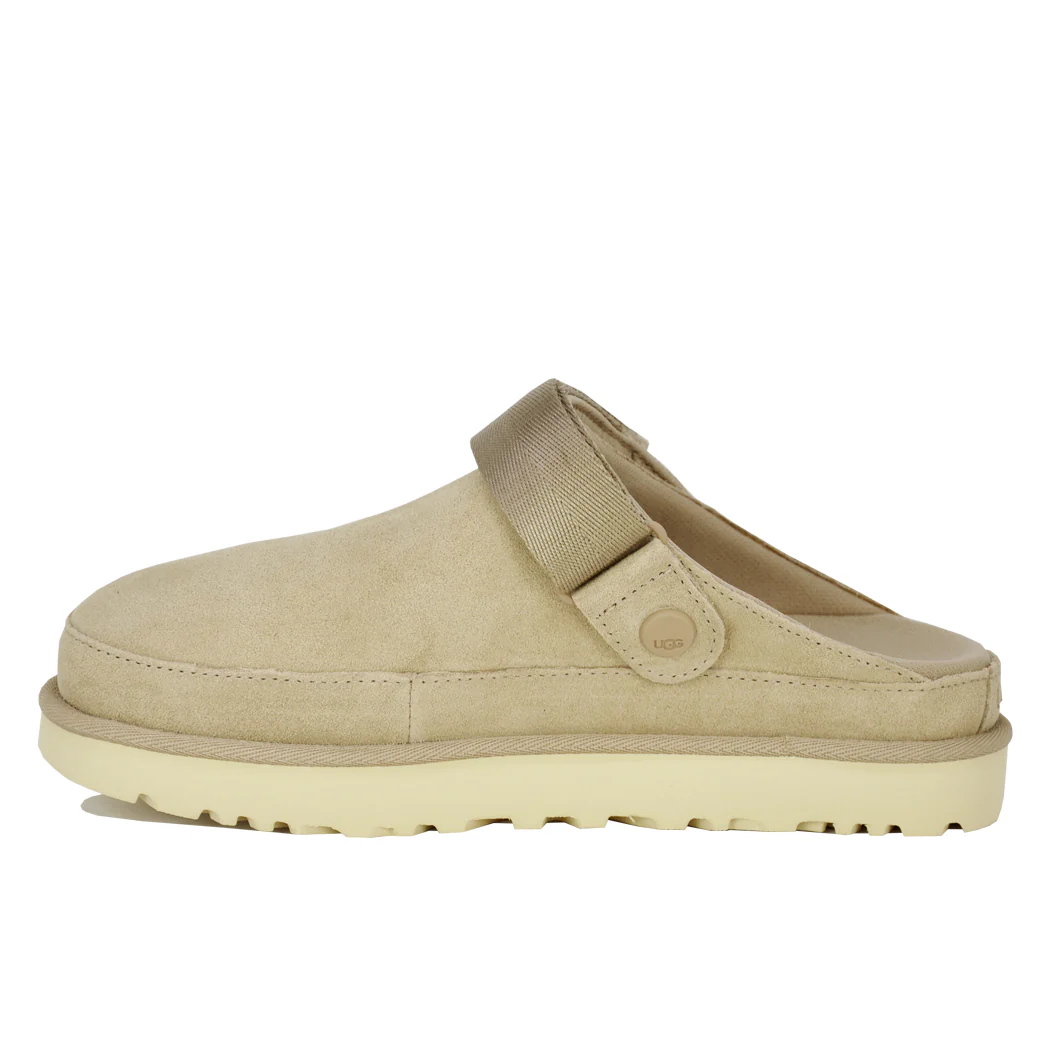 Goldenstar Suede Platform Clog Sand - Image 4