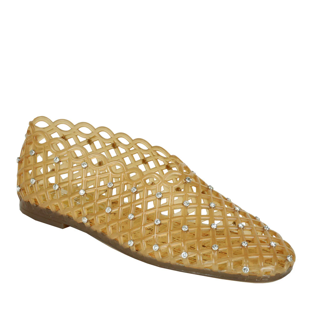 Grove-R Rhinestone Closed Flat Jelly