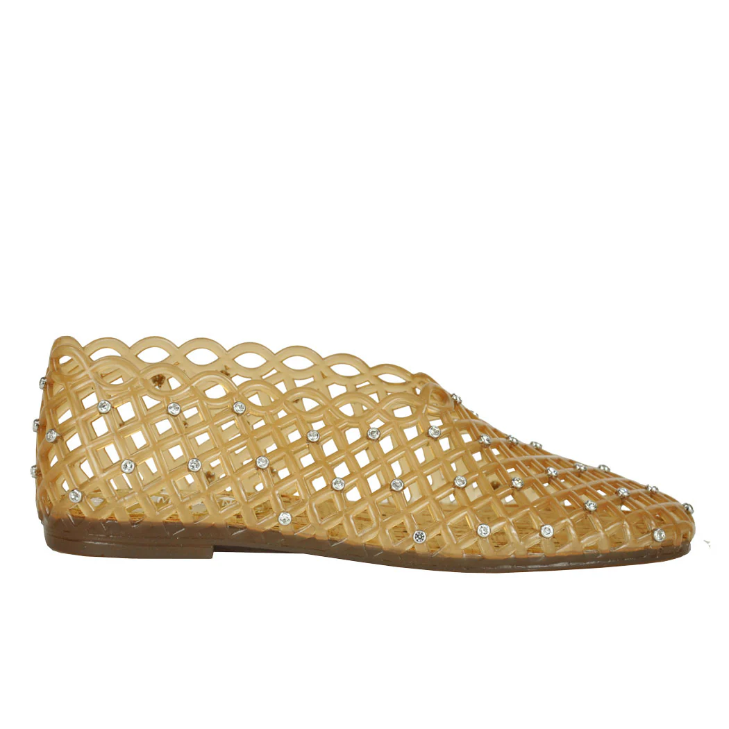 Grove-R Rhinestone Closed Flat Jelly - Image 2