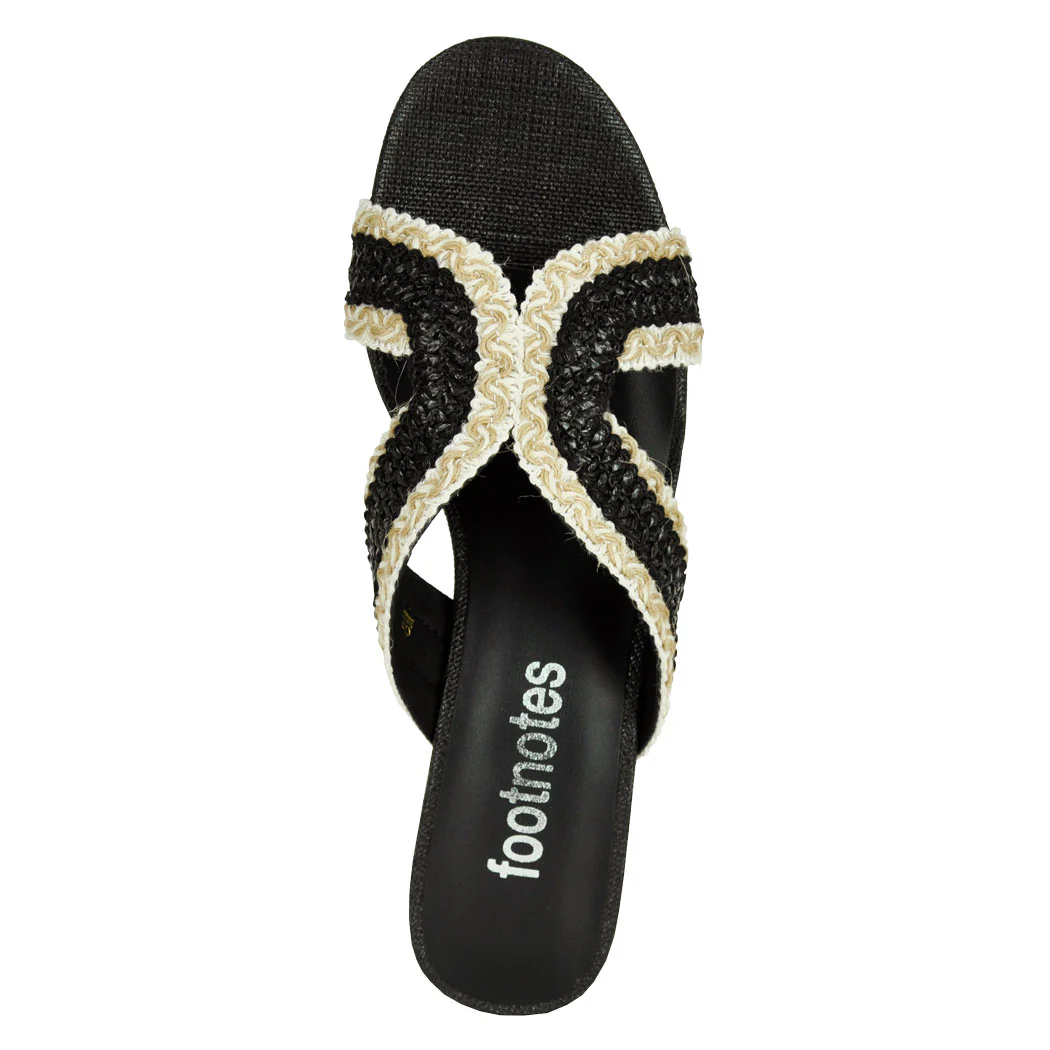 Helen Fabric Block Heel Slide - Image 3