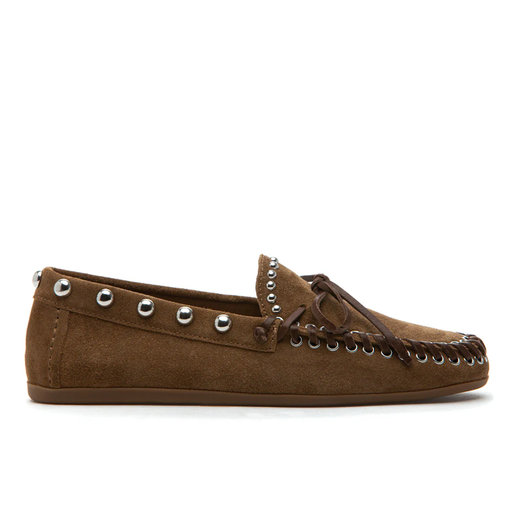 Ibiza Suede Tie Stitch Flat - Image 2