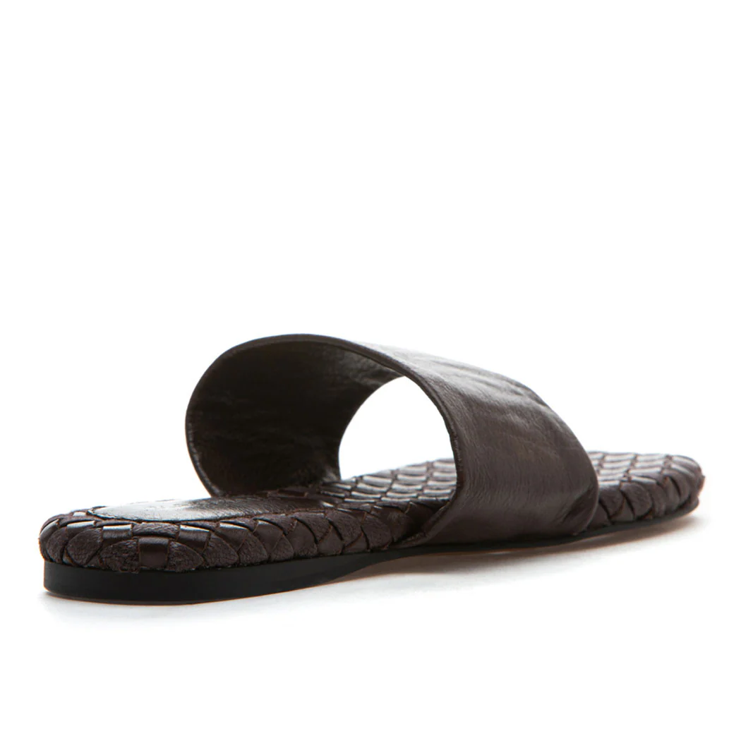 Ikenna Leather Woven Flat Thong - Image 3