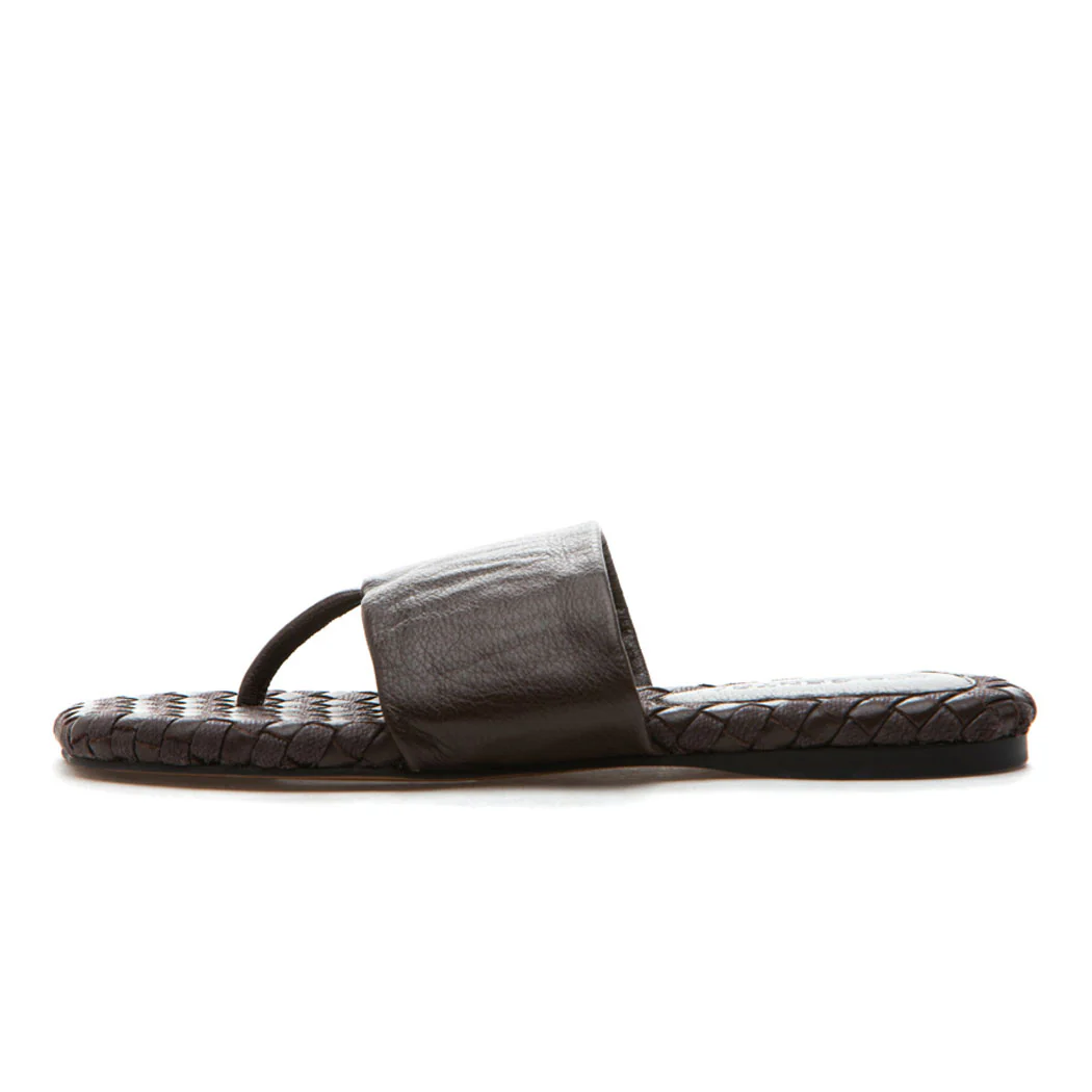 Ikenna Leather Woven Flat Thong - Image 4