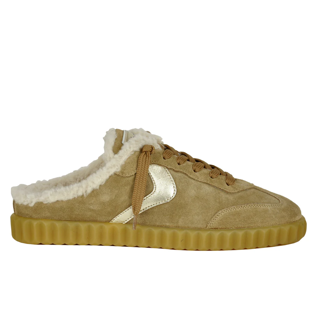InesMuleFur-OD28 Brown Fur Sneaker Mule - Image 2