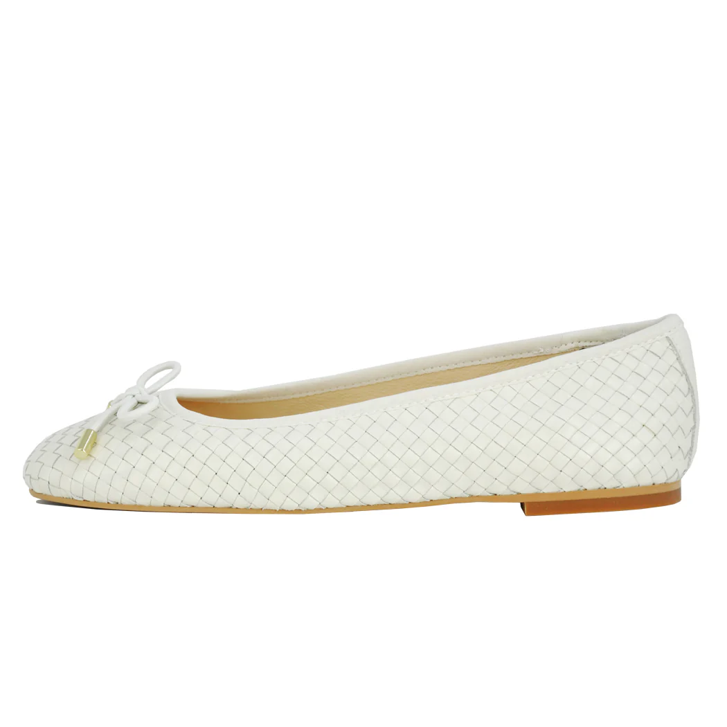 Irene Woven Leather Ballet - Image 4